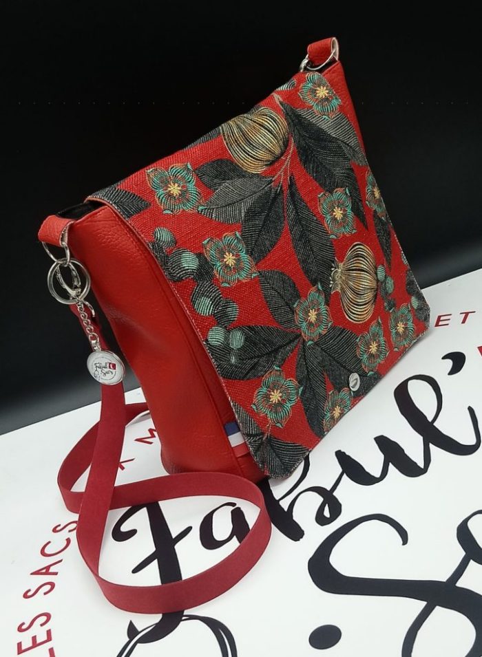 sac besace femme orange