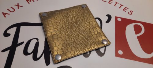 besace femme croco or