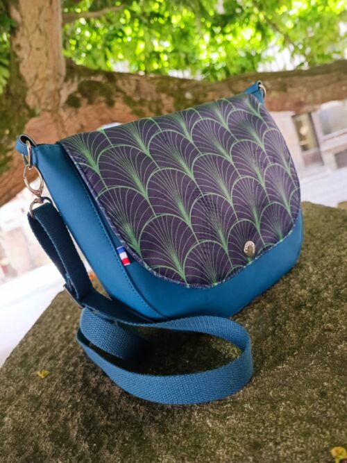 mini besace bleue