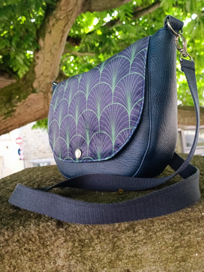 mini besace bleue