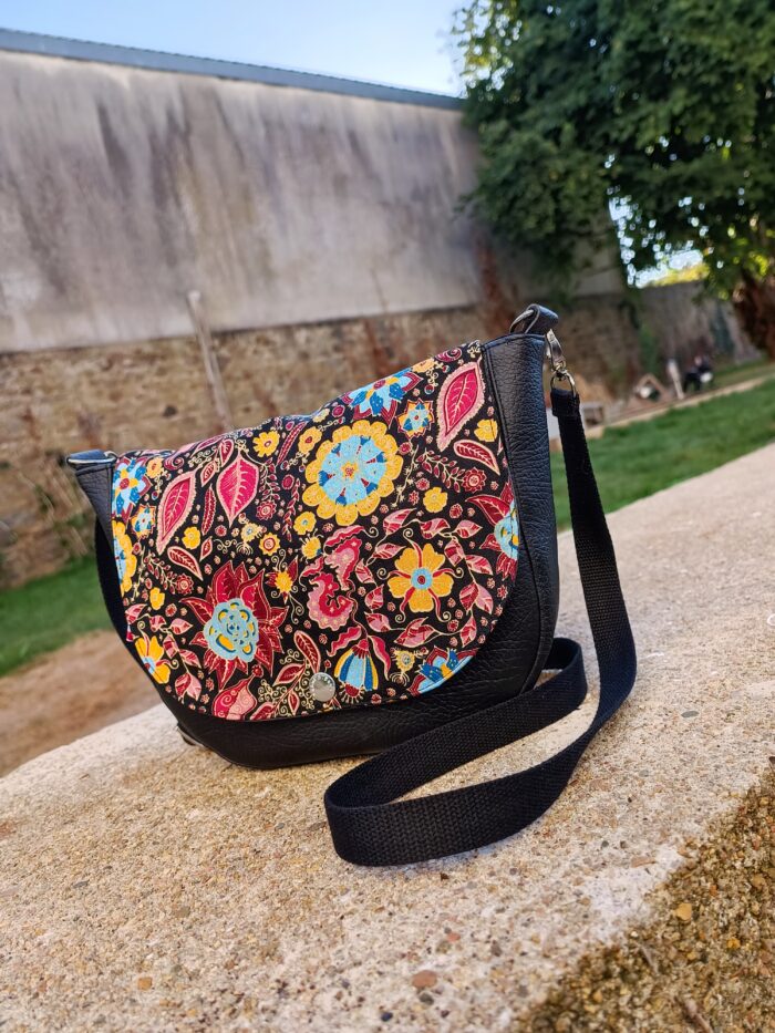 sac besace fleurs