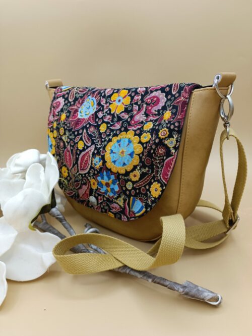 sac besace fleurs