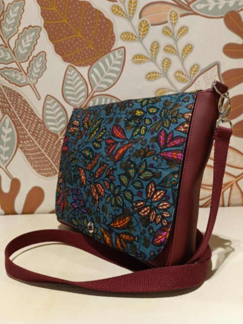 pochette femme grenat