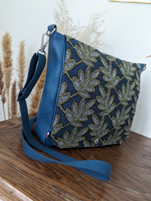 sac besace bleu