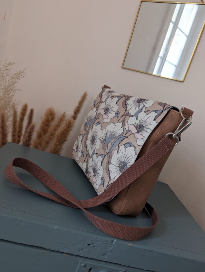 sac bandoulière fleurs