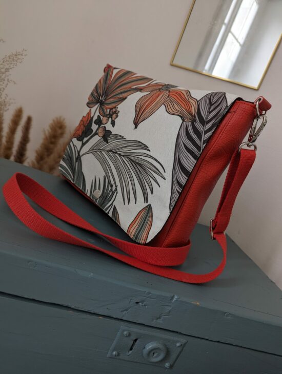 sac femme feuillage