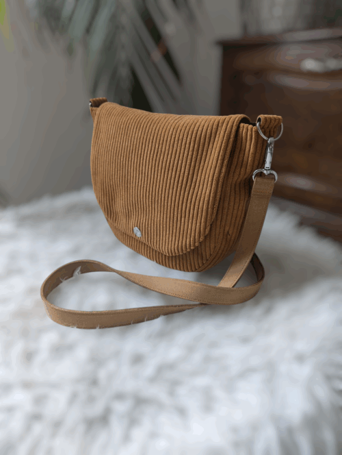 sac interchangeable velours jaune